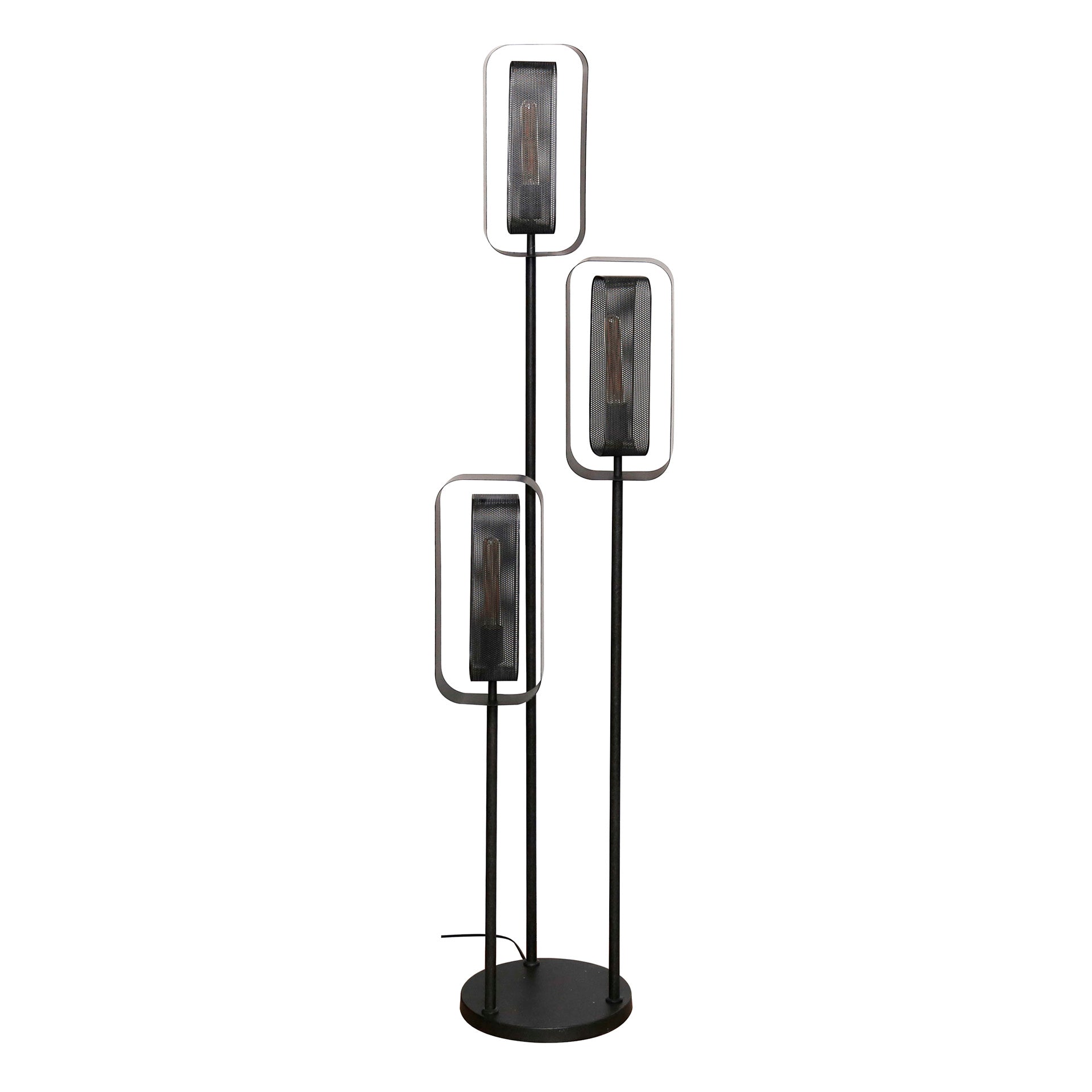 Meshara driepootslamp met 3 lampen - artic zwart