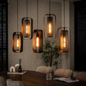 Meshora Rotate 5-lichts - Arctic zwarte hanglamp