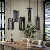 Meshora Rotate 5-lichts - Arctic zwarte hanglamp