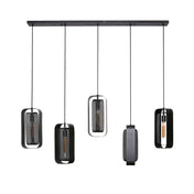 Meshora Rotate 5-lichts - Arctic zwarte hanglamp