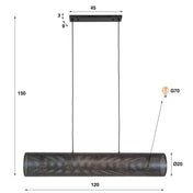 Tubora Mesh 5-lichts - Arctic zwarte hanglamp