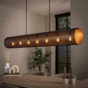 Tubora Mesh 7-lamps - Artic zwarte hanglamp
