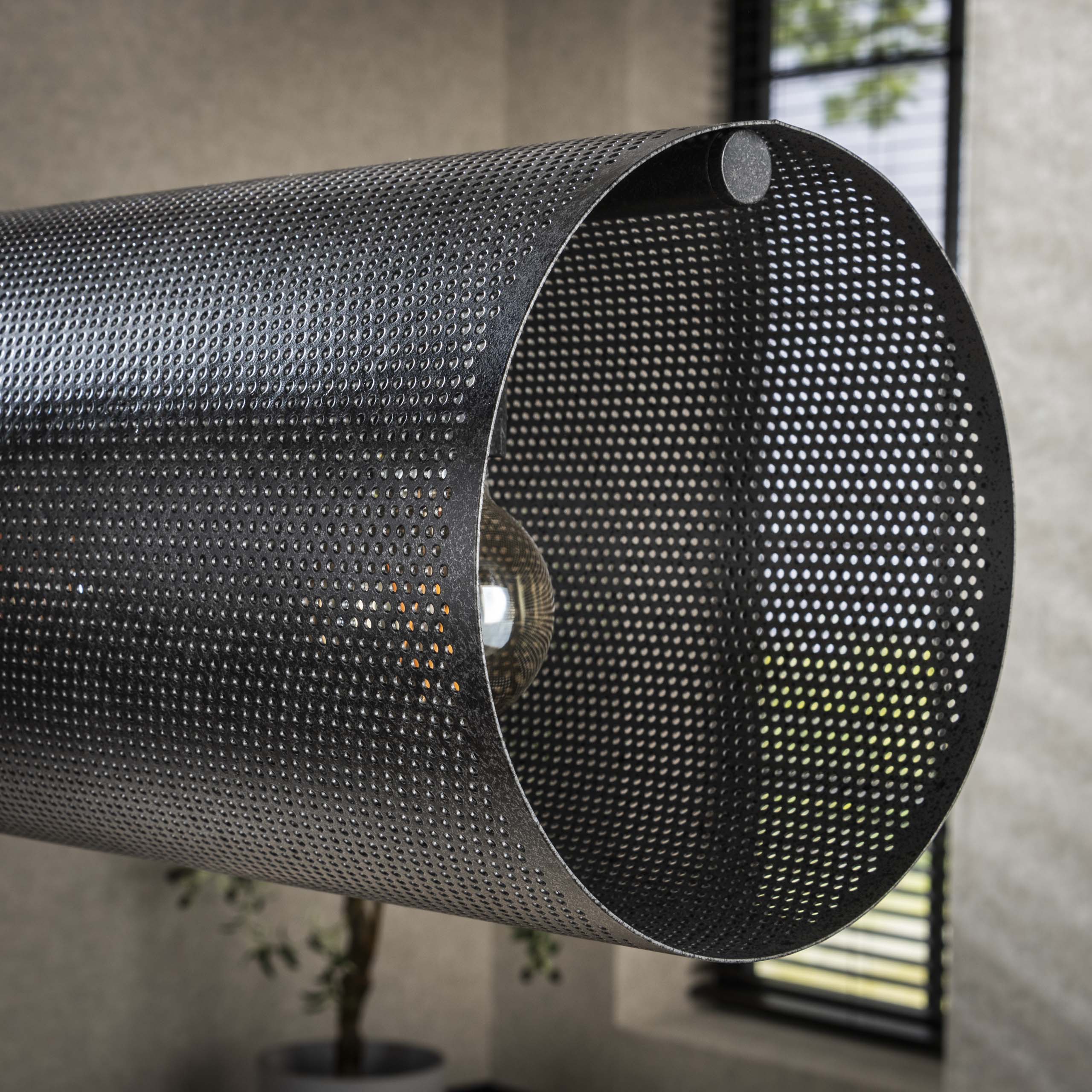 Tubora Mesh 7-lamps - Artic zwarte hanglamp
