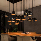 Metalarte XXL 6+6+6-lichts - Artic zwarte hanglamp