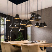 Metalarte XXL 6+6+6-lichts - Artic zwarte hanglamp