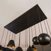 Metalarte XXL 6+6+6-lichts - Artic zwarte hanglamp
