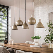 Metalora 5-lichts - Beige hanglamp