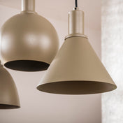 Metalora 5-lichts - Beige hanglamp