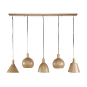 Metalora 5-lichts - Beige hanglamp