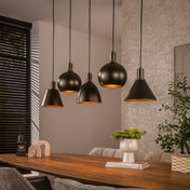 Metalora 5-lichts - Sienna bruine hanglamp