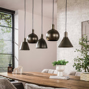 Metalora 5-lichts - Sienna bruine hanglamp