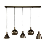 Metalora 5-lichts - Sienna bruine hanglamp