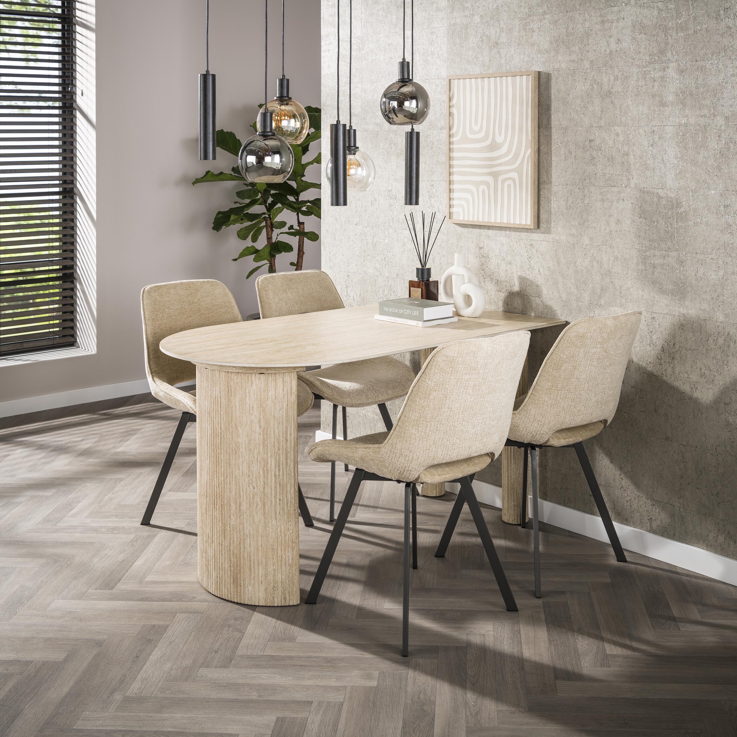 Sferora Tricolore 4+3-lichts - Arctic zwarte hanglamp