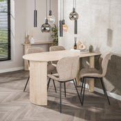 Sferora Tricolore 4+3-lichts - Arctic zwarte hanglamp