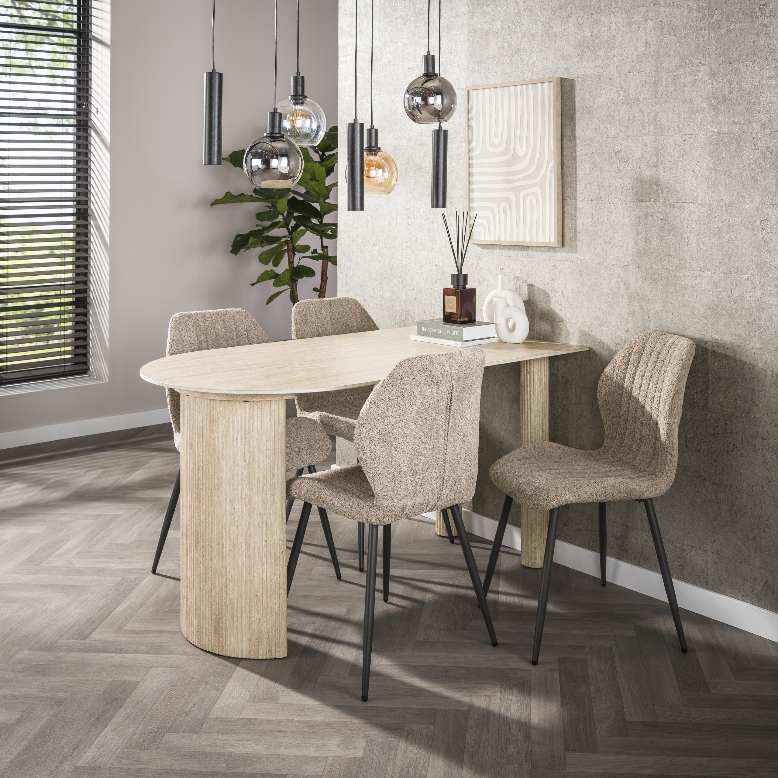 Sferora Tricolore 4+3-lichts - Arctic zwarte hanglamp