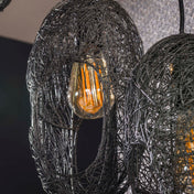 Optera Eye 5-lichts - Artic zwarte hanglamp