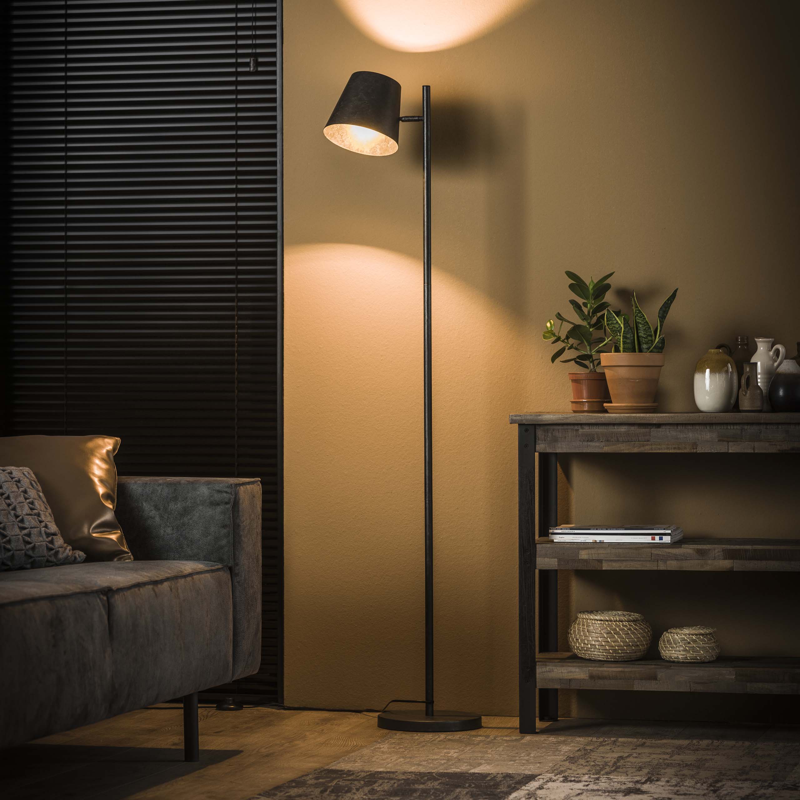 Flexara 1-licht - houtskoolkleurige vloerlamp
