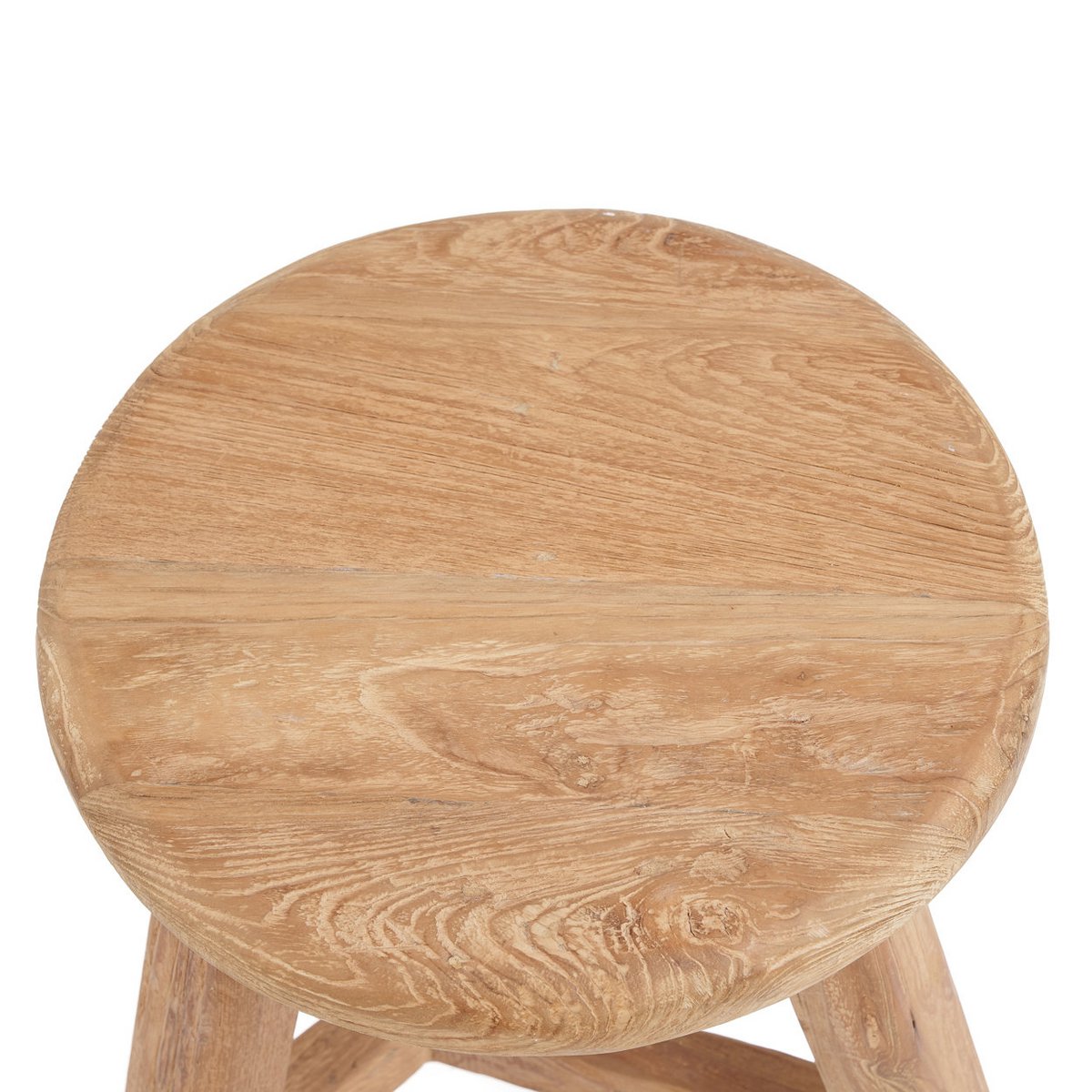 Noguchi ronde teakhouten kruk
