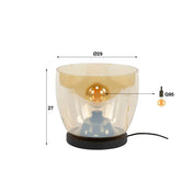 Upara L 1-licht - amberglazen vloerlamp