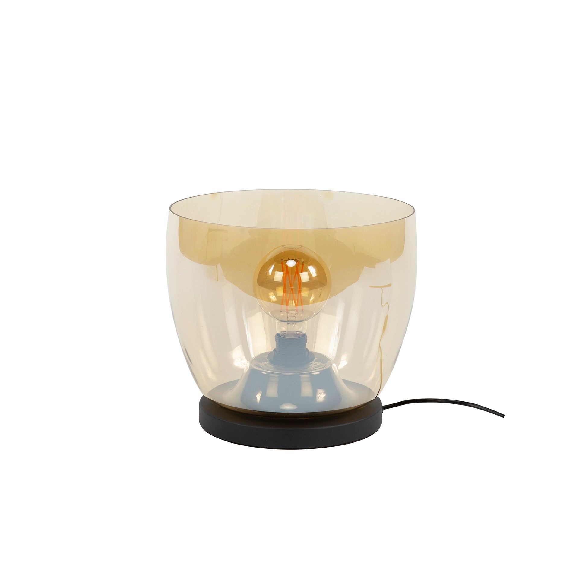 Upara L 1-licht - amberglazen vloerlamp