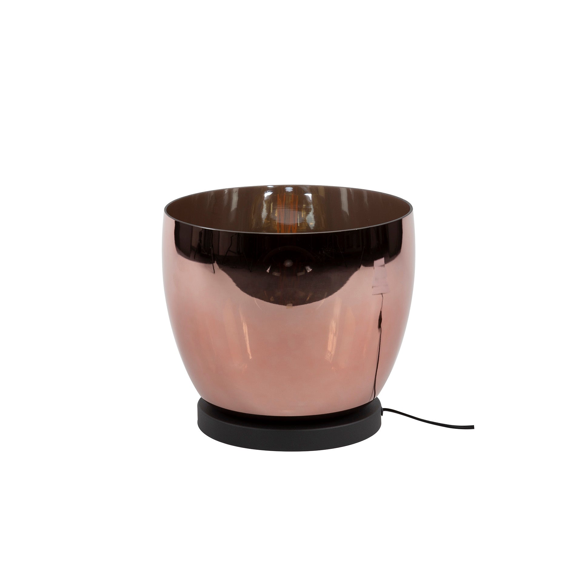 Upara L 1-lichts - koperkleurige glazen vloerlamp