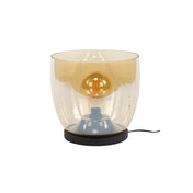 Upara XL 1-lichts - amberkleurige glazen vloerlamp