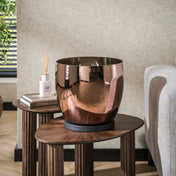 Upara XL 1-lichts - vloerlamp van koperkleurig glas