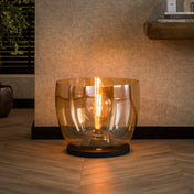 Upara XXL 1-lichts - vloerlamp van amberkleurig glas