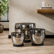 Upara XXL 1-lichts - rookgrijs glazen vloerlamp