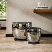 Upara XXL 1-lichts - rookgrijs glazen vloerlamp