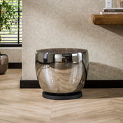 Upara XXL 1-lichts - rookgrijs glazen vloerlamp