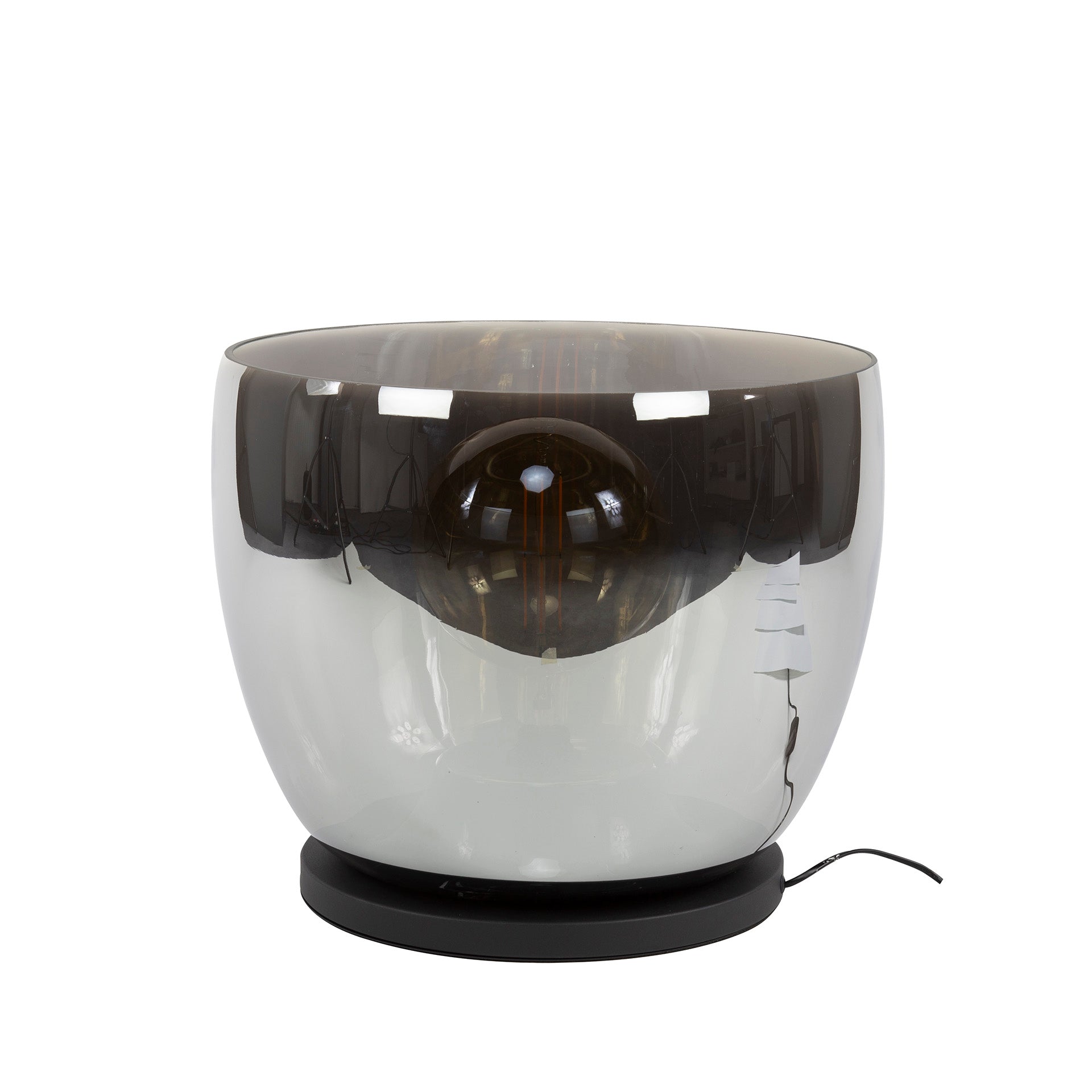 Upara XXL 1-lichts - rookgrijs glazen vloerlamp