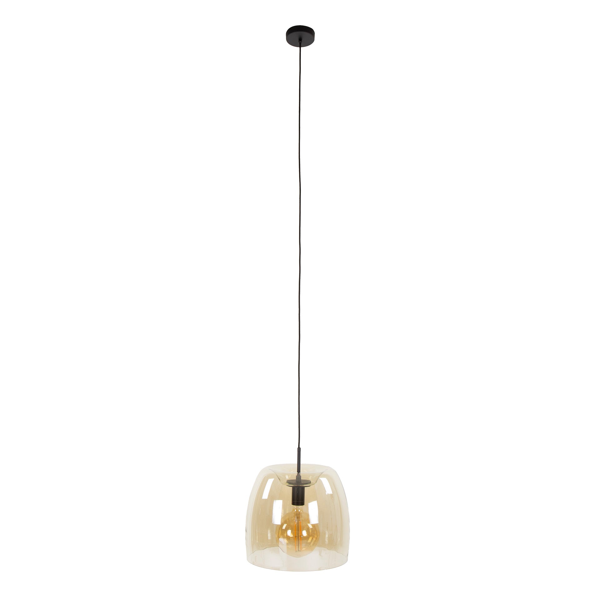 Drifora Glas 1-lichts - Amberglazen hanglamp