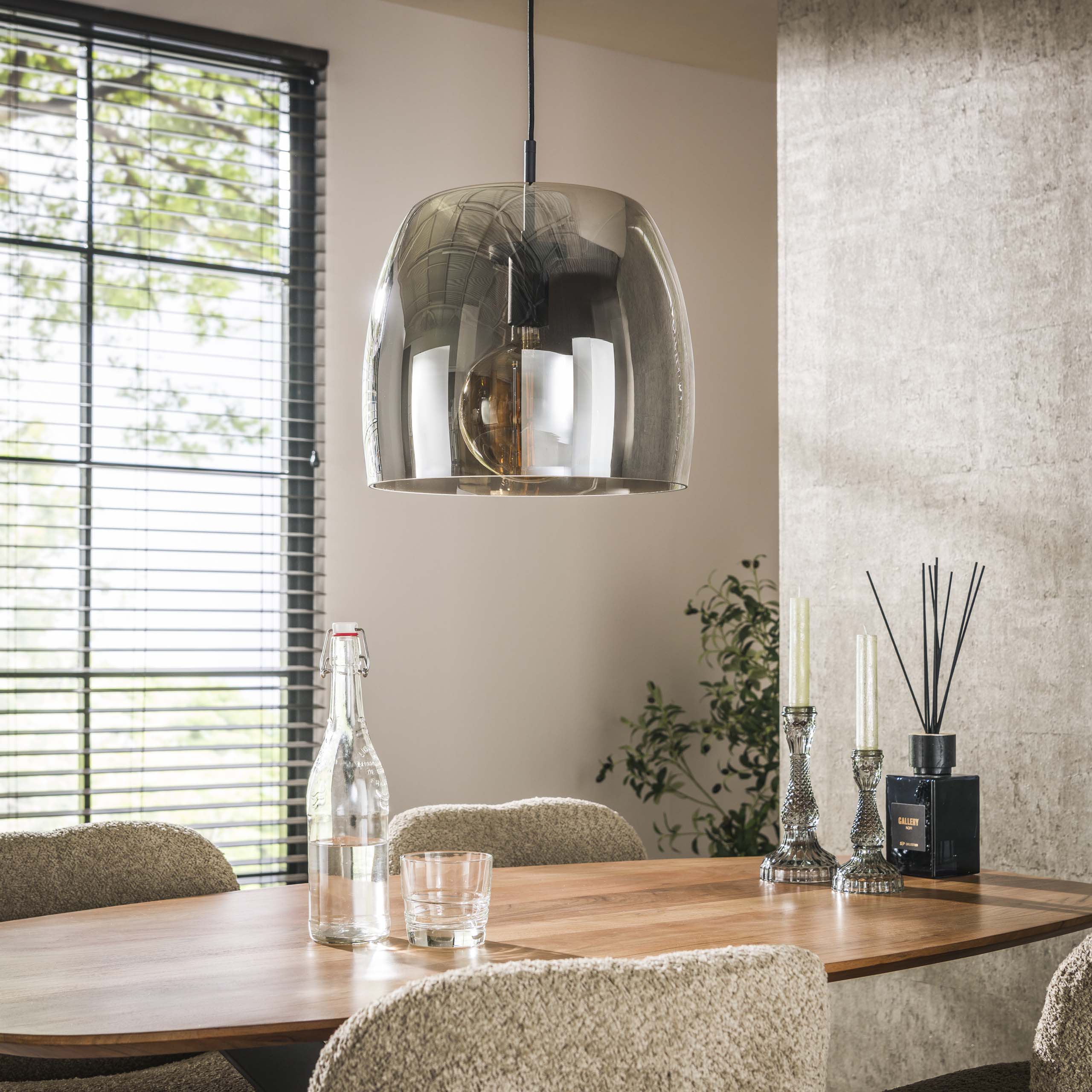 Drifora Glass 1-lichts - Rookgrijs glazen hanglamp