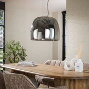 Drifora Glas XL 1-lichts - Rookgrijs glazen hanglamp