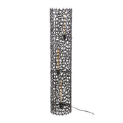 Wevera XL 3-lichts – zwart nikkel vloerlamp