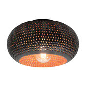 Punchara zwart bruin 1-lichts Ø35cm plafondlamp