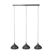 Puncera hanglamp 3-lichts - Zwartbruin