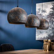 Puncera Orb 3-lichts - Zwartbruine hanglamp