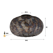 Armora zwartbruine 1-lichts plafondlamp