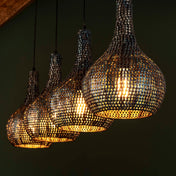 Armora Cone 4-lichts - Zwartbruine hanglamp