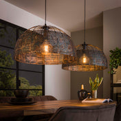 Armora Open 2-lichts Ø60cm - Zwartbruine hanglamp