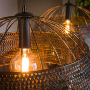 Armora Open 2-lichts Ø60cm - Zwartbruine hanglamp