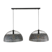Armora Open 2-lichts Ø60cm - Zwartbruine hanglamp
