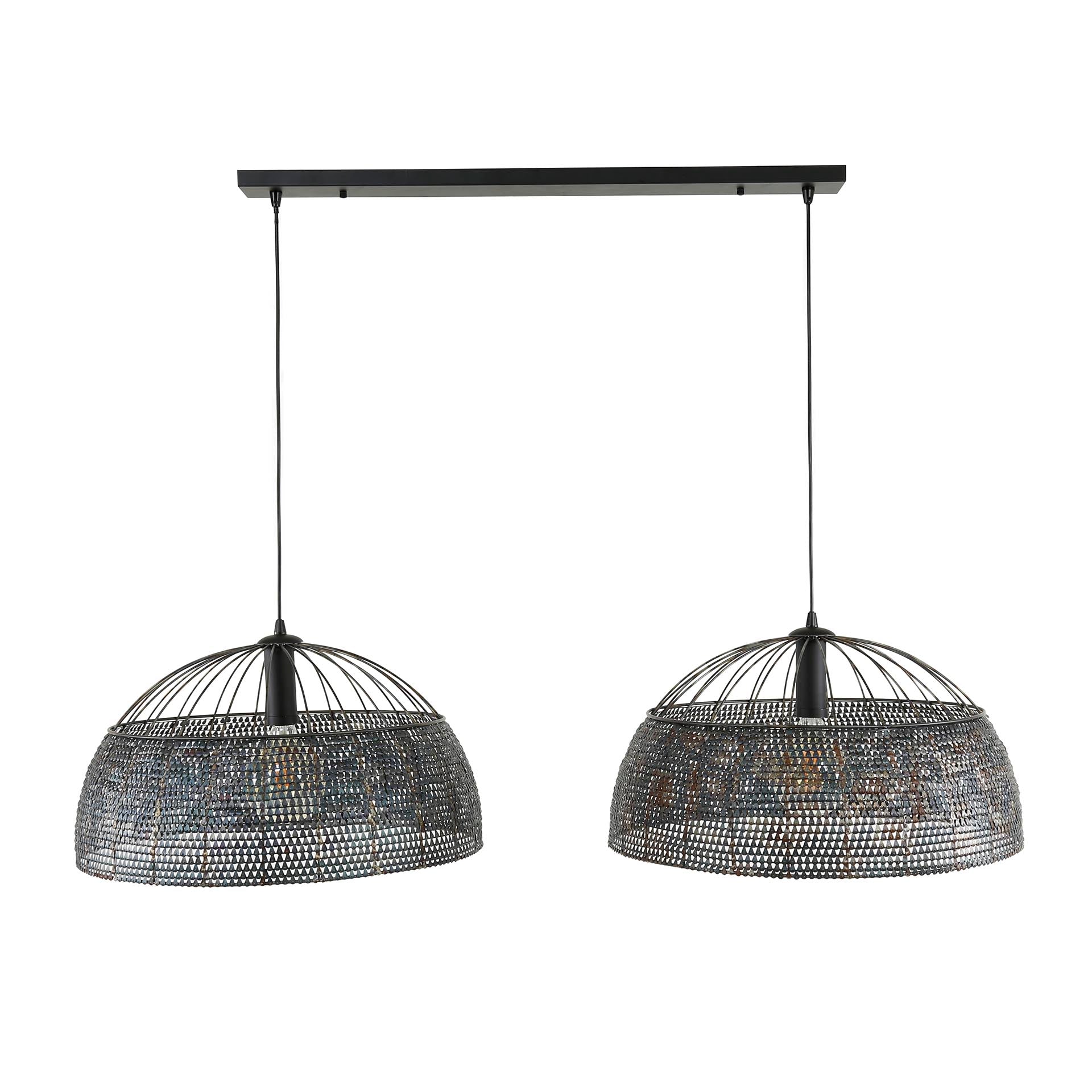 Armora Open 2-lichts Ø60cm - Zwartbruine hanglamp