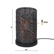 Armora zwart bruin metaal 1-lichts tafellamp - 30 cm