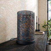 Armora zwart bruin metaal 1-lichts tafellamp - 30 cm