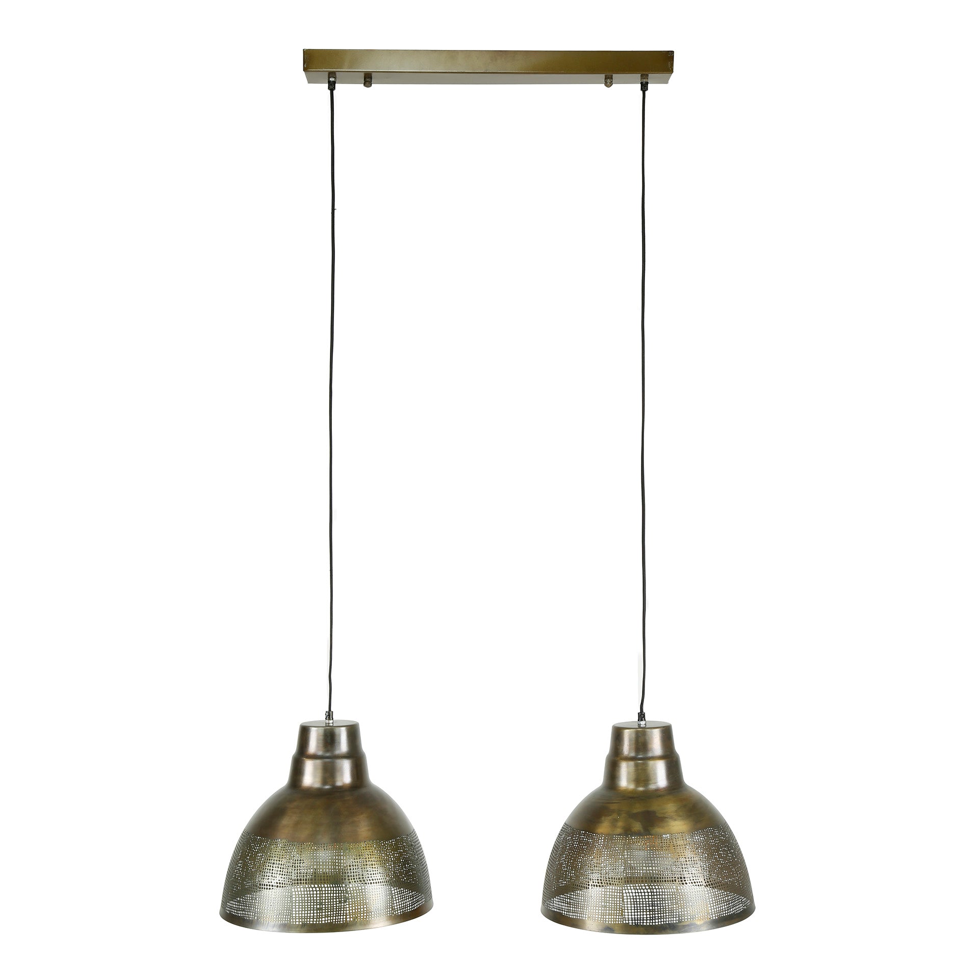 Screna 2-lichts - Antiek bronzen hanglamp