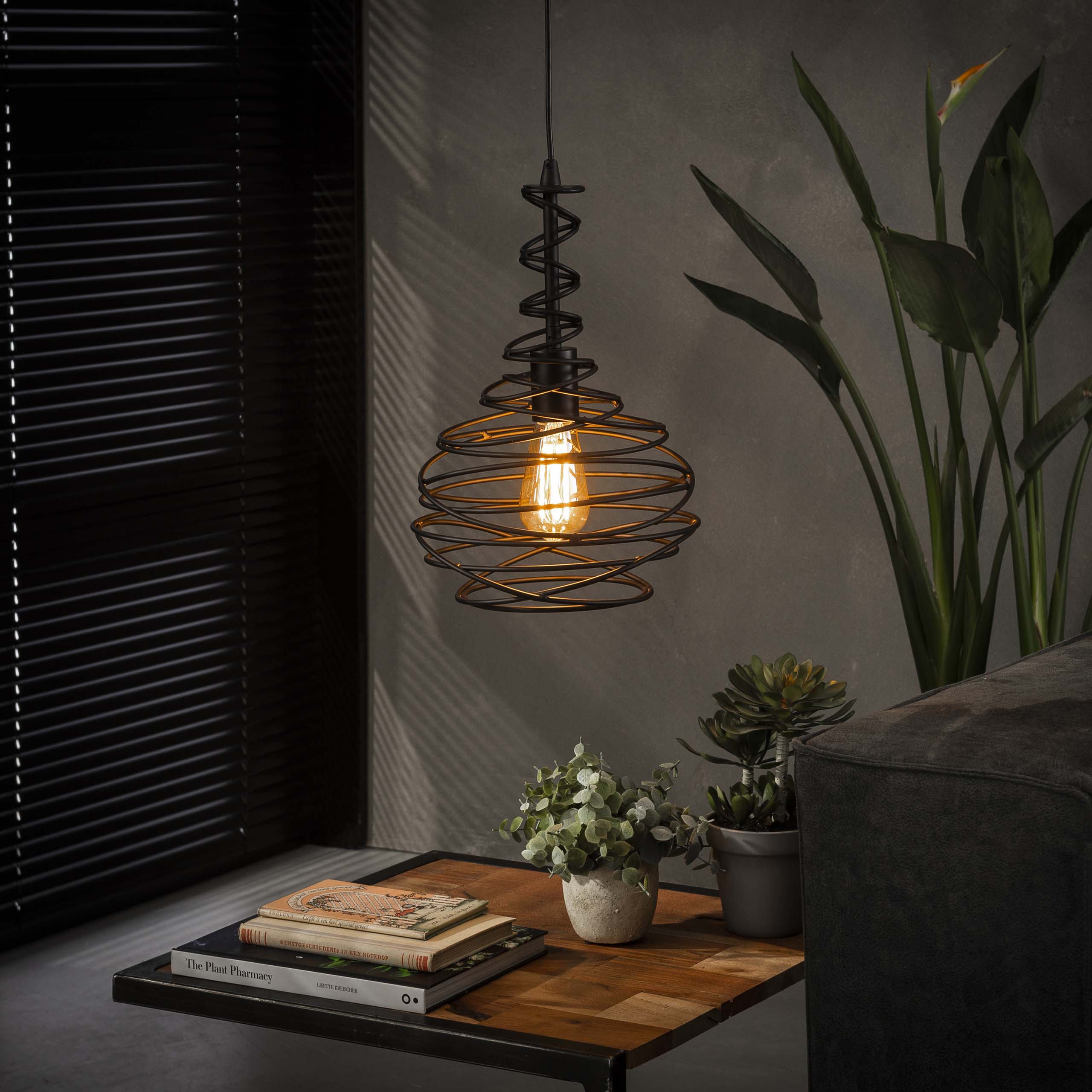 Spinara 1-lichts - Zwarte hanglamp