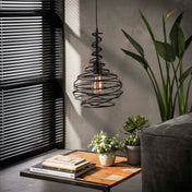 Spinara 1-lichts - Zwarte hanglamp